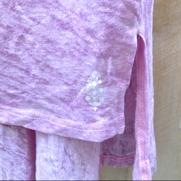 Free People Movement Pink Burnout Acid Wash Tank Top - Picture 3 of 5